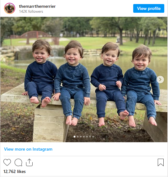 4 boys outside Instagram photo