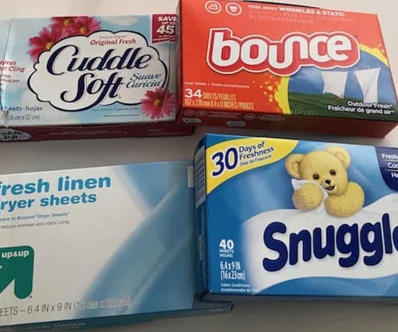 Boxes of Dryer Sheets
