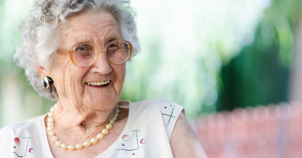 Portrait of a smiling elderly woman