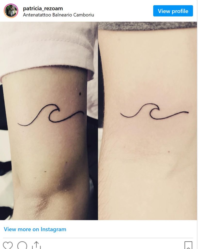 Arms with matching waves.