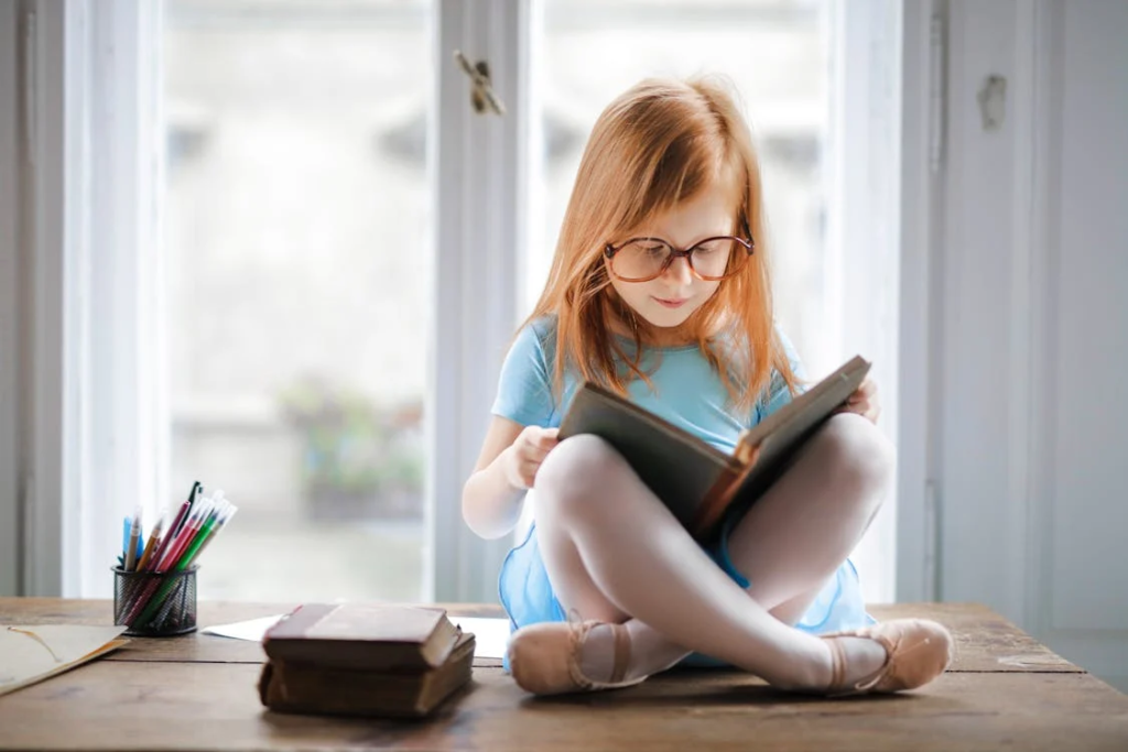 girl reading book