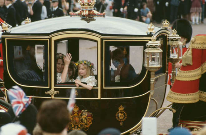 Princess Diana's Bridesmaids arrive