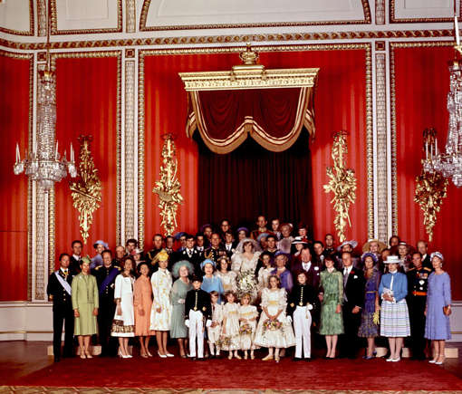 All the royal families and members in Europe in a commemorative picture.