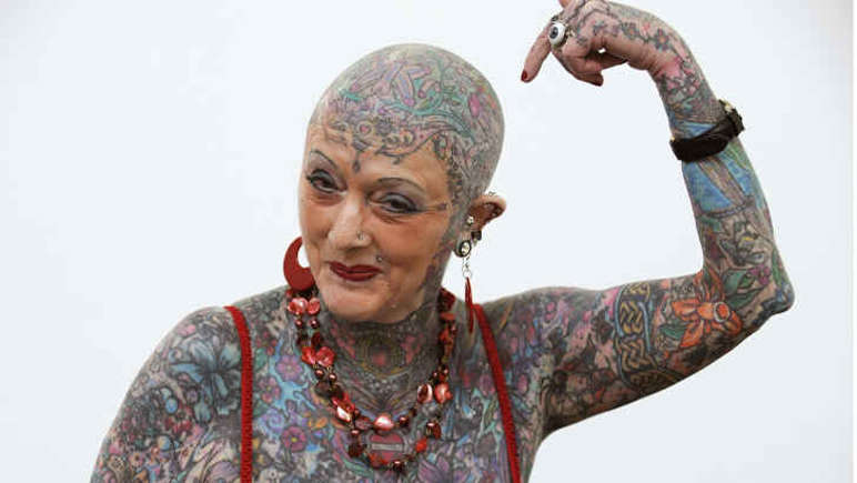 Isobel Varley - the oldest recorded person to be tattooed