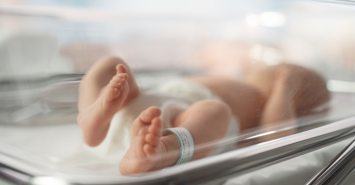 newborn baby in hospital setting