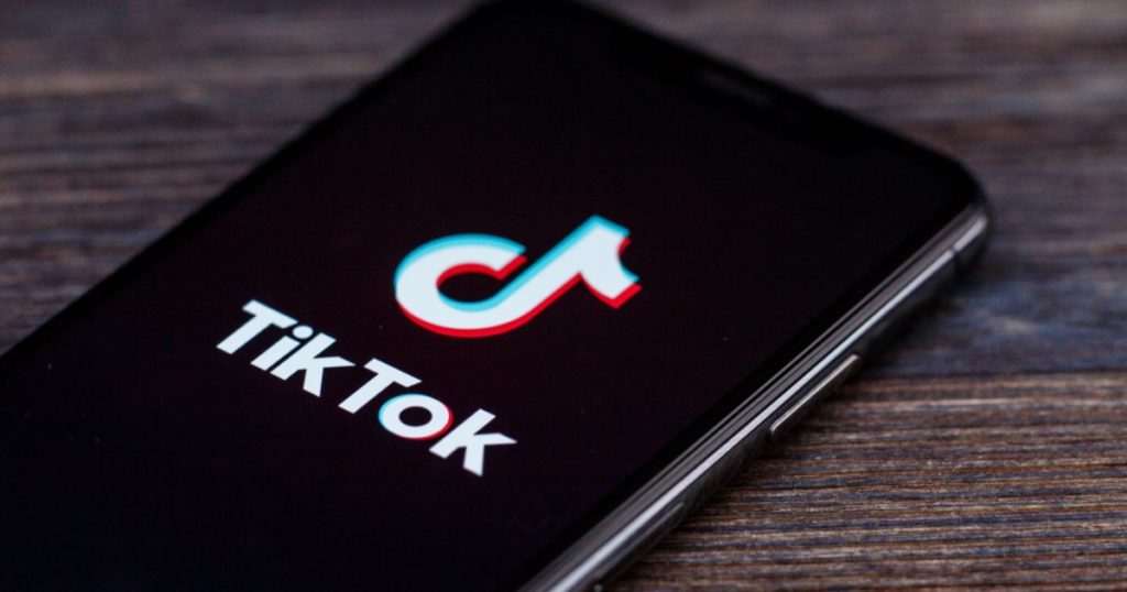 Russia, Kazan May 28 2019: Tik Tok application icon on Apple iPhone X screen close-up. Tik Tok icon. tik tok application. Tiktok Social media network