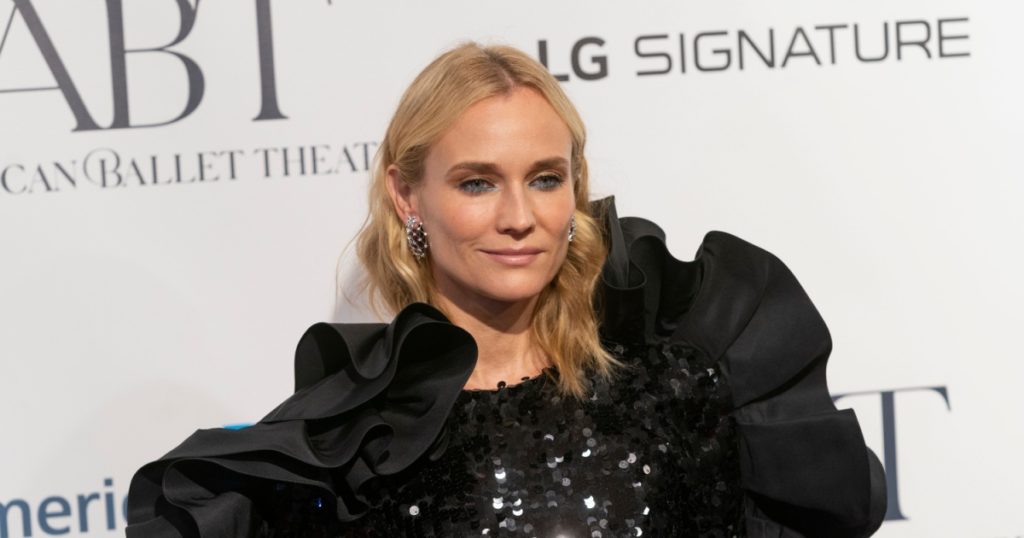 New York, NY - October 26, 2021: Diane Kruger wearing dress by Wes Gordon for Carolina Herrera attends American Ballet Theatre’s Fall Gala at David Koch Theater at Lincoln Center