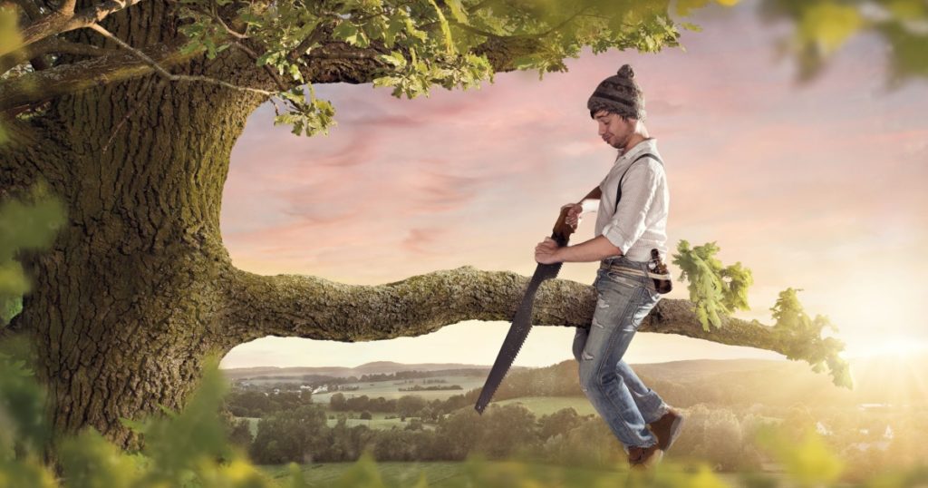Cutting the branch your sitting on