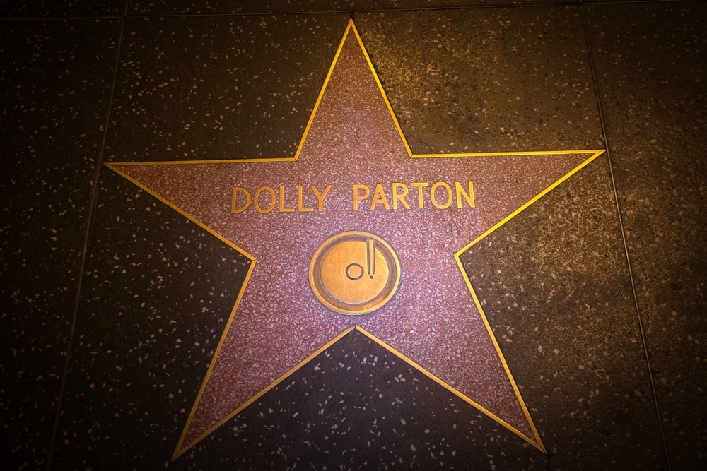 Los Angeles - February 28, 2022:
Dolly Parton's star on the Hollywood Walk of Fame