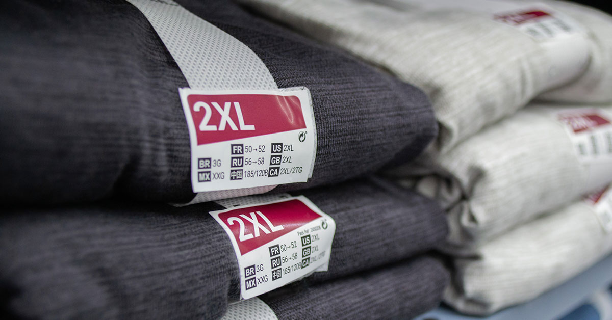 2 XL labelled clothing