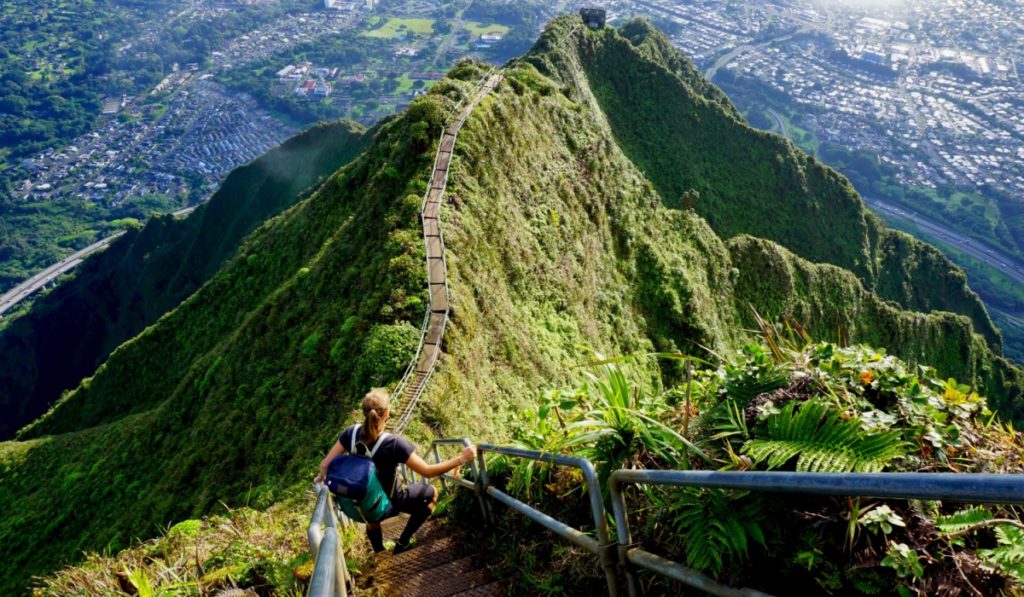 Stairway to Heaven, Haiku Stairs, Hawaii, Oahu, USA
