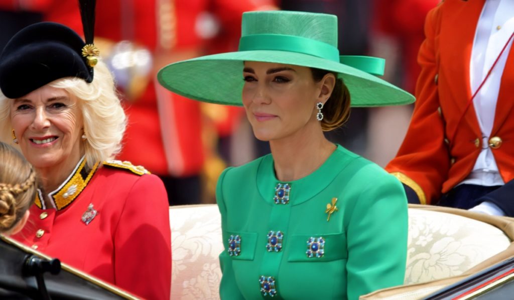 Westminster, London - June 17th 2023 Queen Camilla and the Princess of Wales return to Buckingham Palace after the Trooping the Colour.