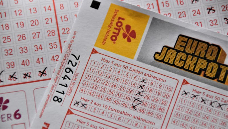 Close-Up of a lottery ticket