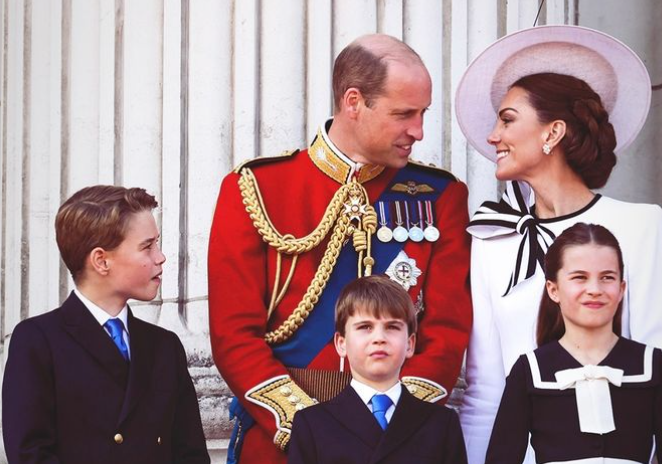 The Prince and Princess of Wales with their children