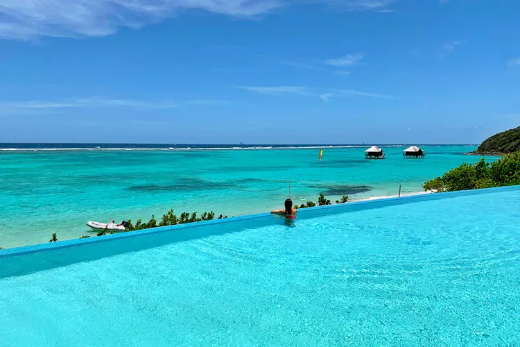 A view of the Canouan beach