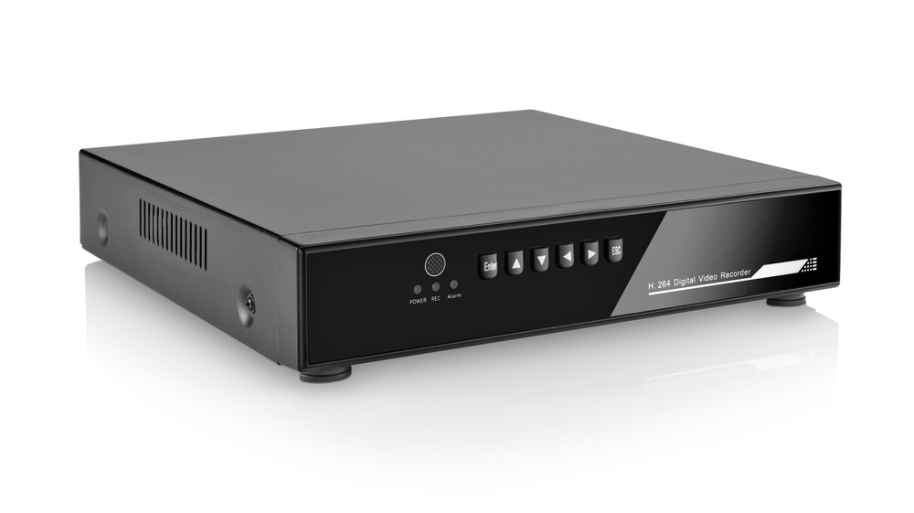 Side view of DVR for security systems isolated