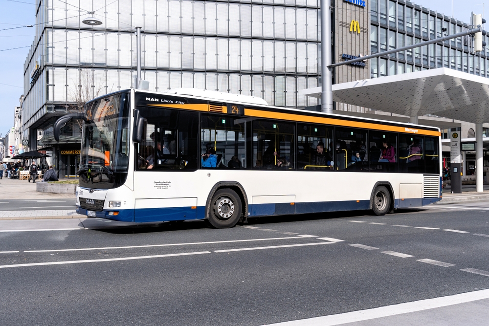 Bielefeld, Germany - March 9, 2024: Niemeyer MAN Lion’s City bus