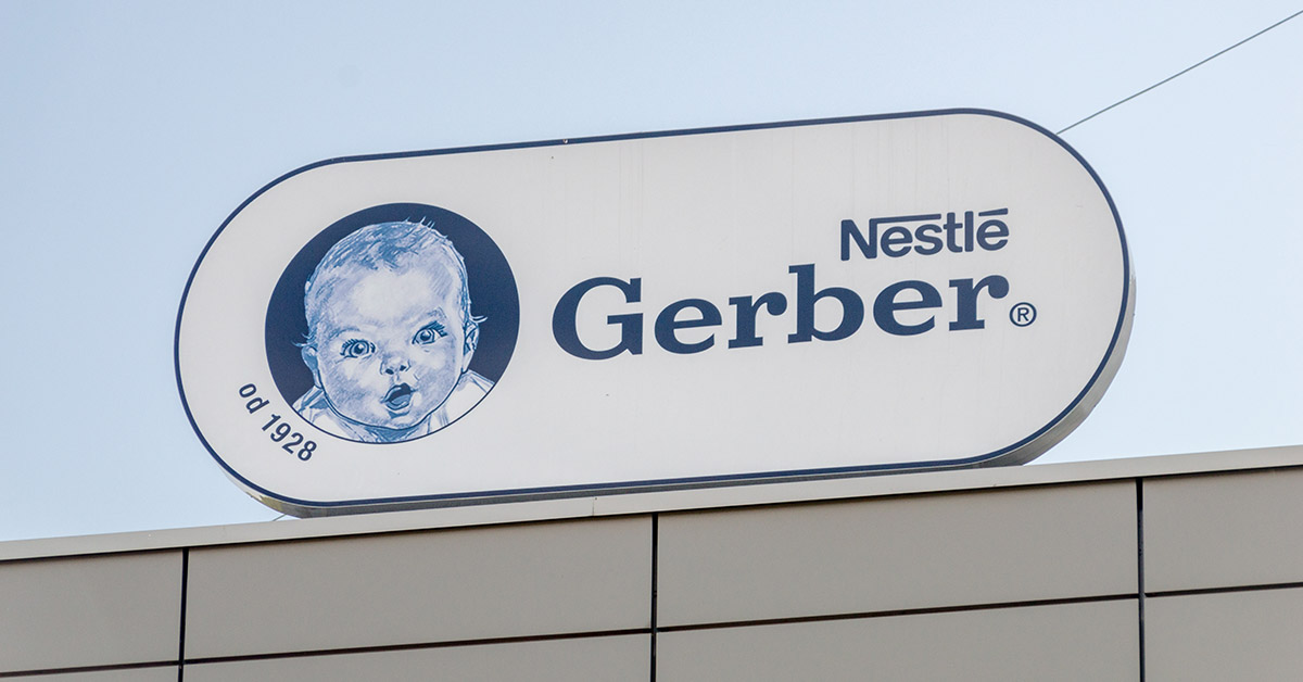 Gerber Baby sign on top of building