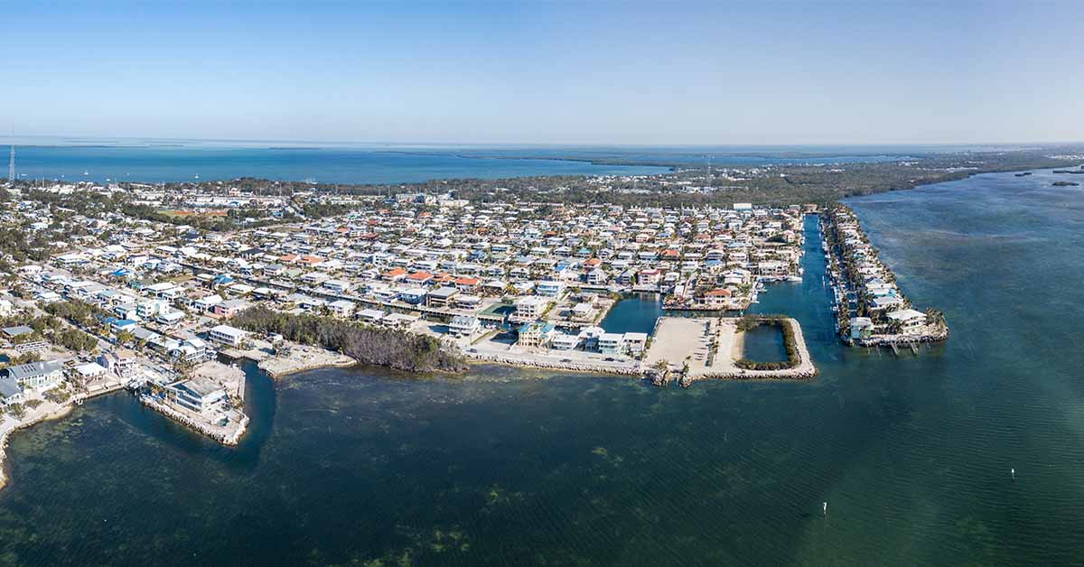 Drone View on Key Largo, Florida Keys