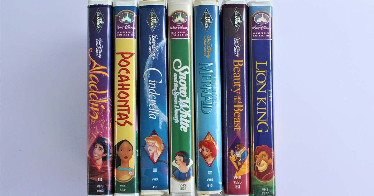 various Disney movies on VHS