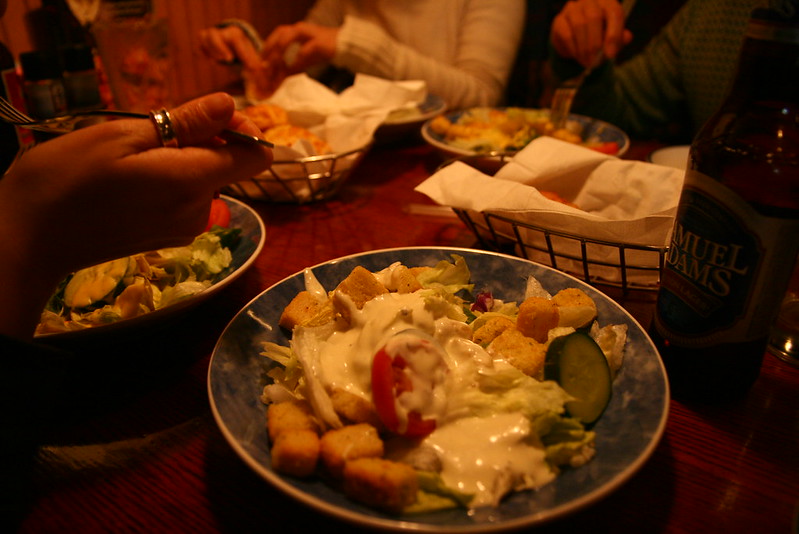 A meal at the restaurant