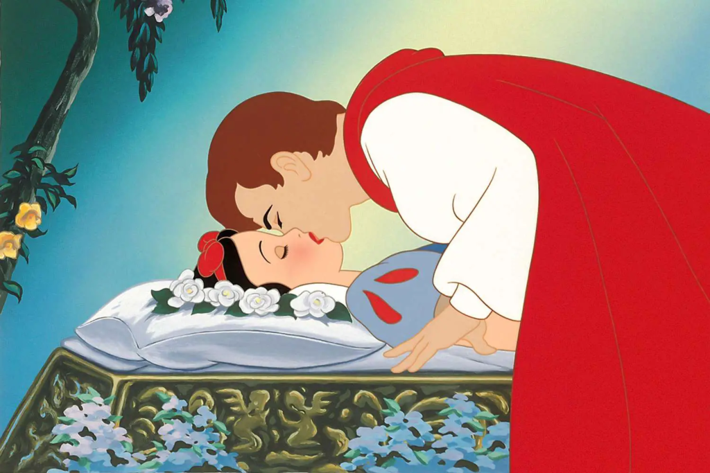 The kiss scene in Snow White has been branded problematic by some modern-day viewers.