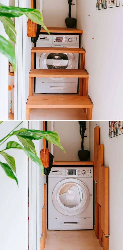 Stairs with washing machine design