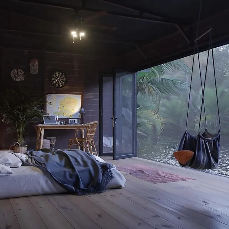 A hut in a jungle