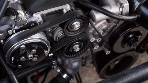 The engine of a car