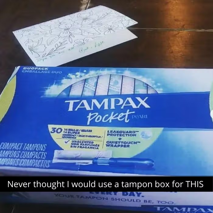 Tampon box as a tissue holder