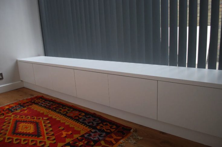 Benches with built-in cabinets