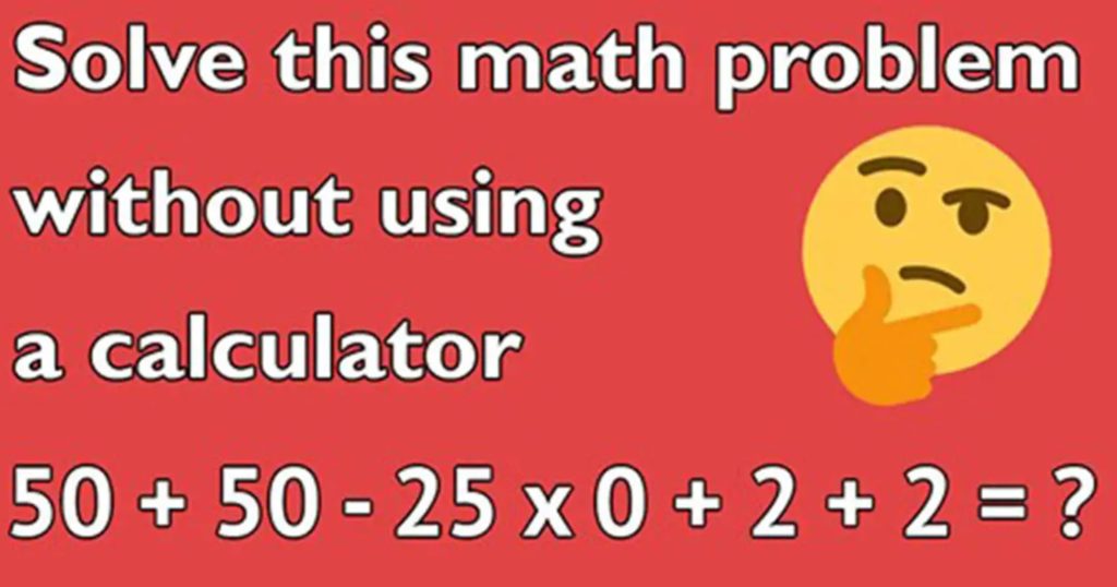 Another math problem that uses the order of operations.