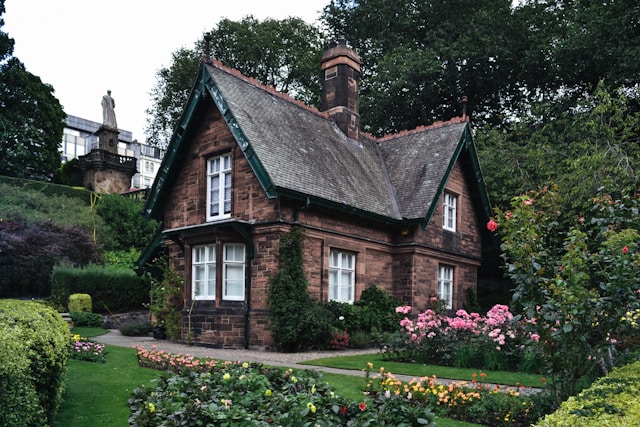 brown garden house