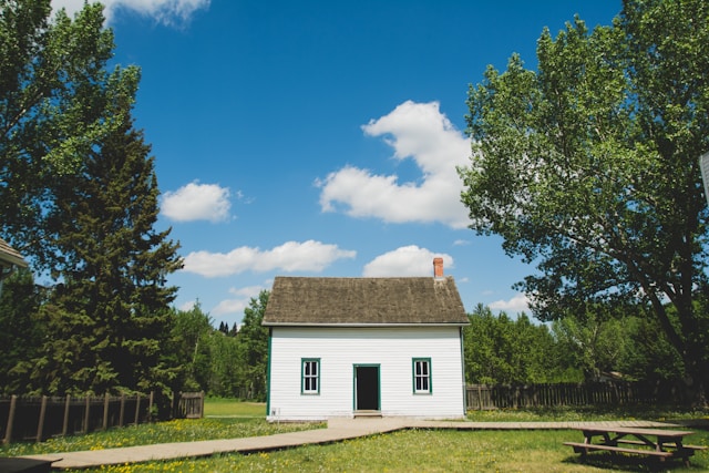 small white house
