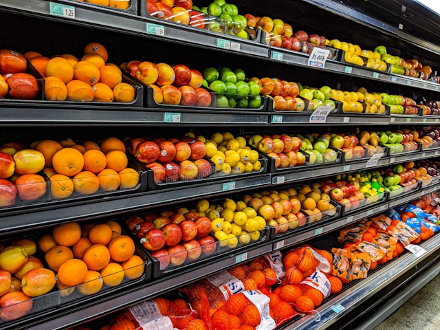 aisles in a grocery store