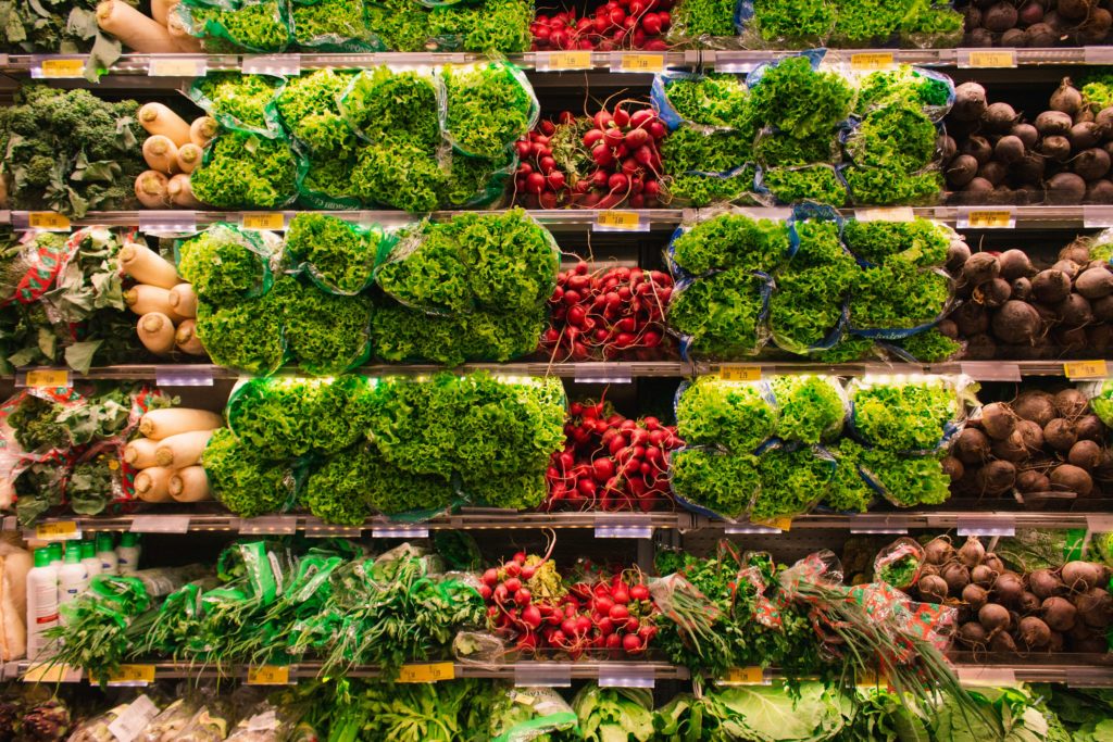 vegetables sold at a grocery store