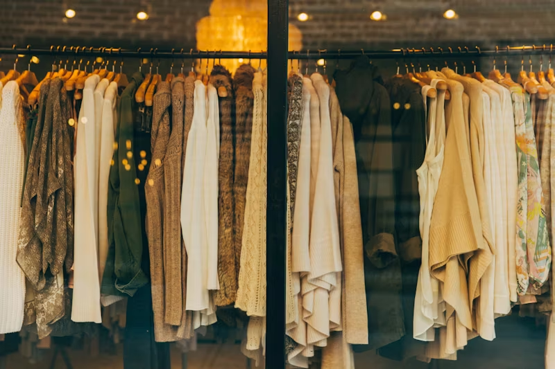 a wrack of used clothes