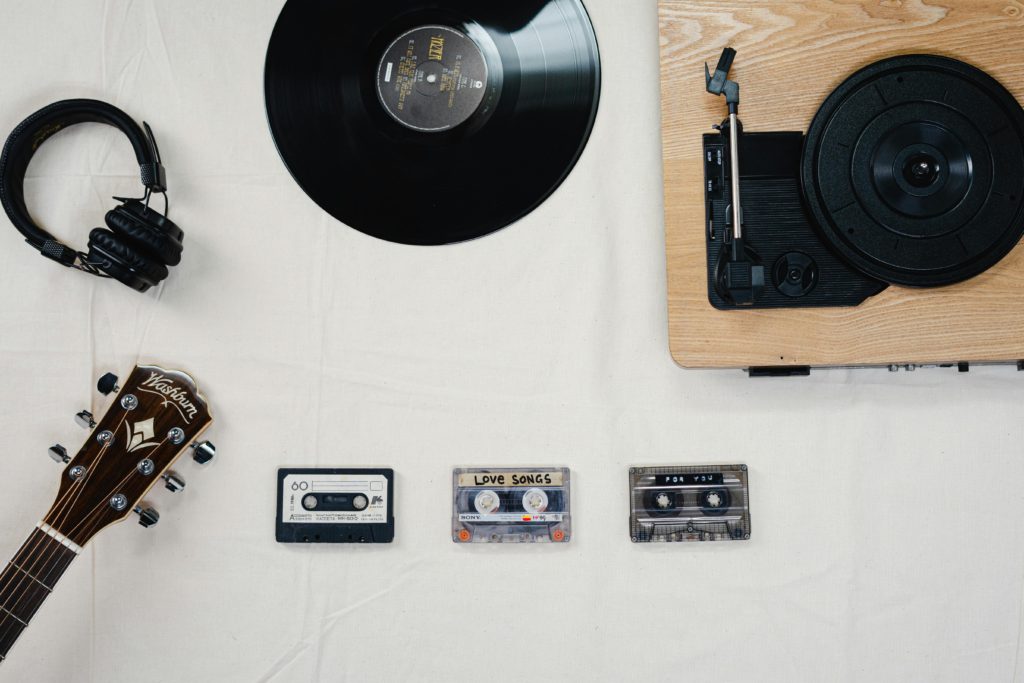 unused mixtapes and record players