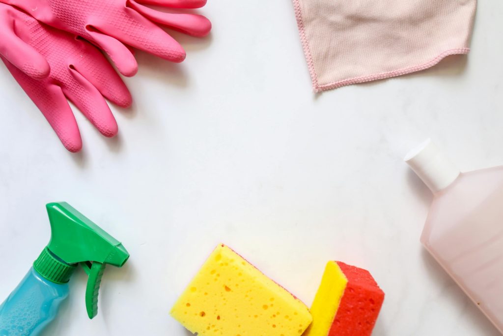 cleaning supplies to declutter