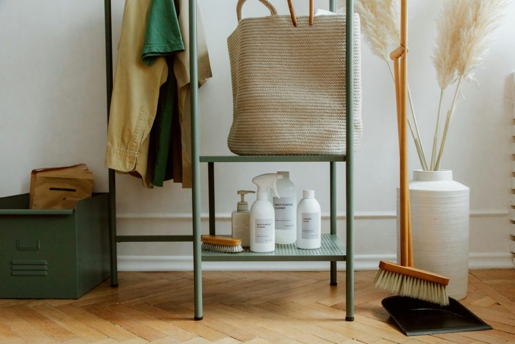 cleaning supplies to declutter