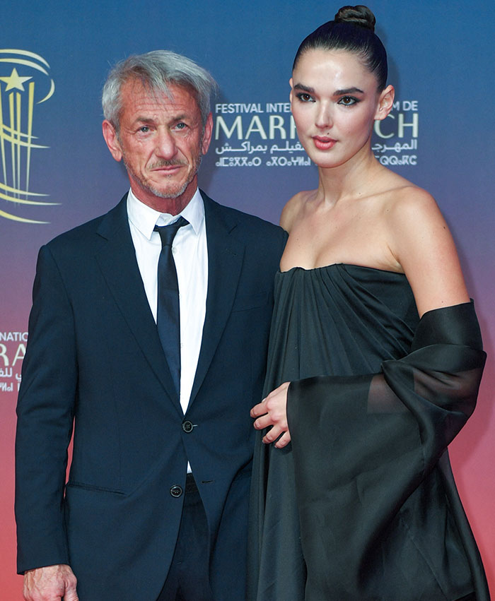 sean penn with valeria nicov on the red carpet