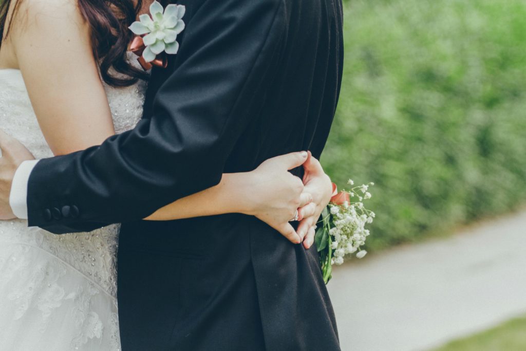 a newly married couple