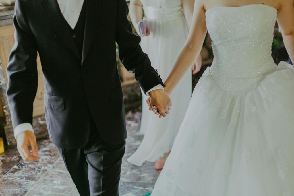 a newly married couple