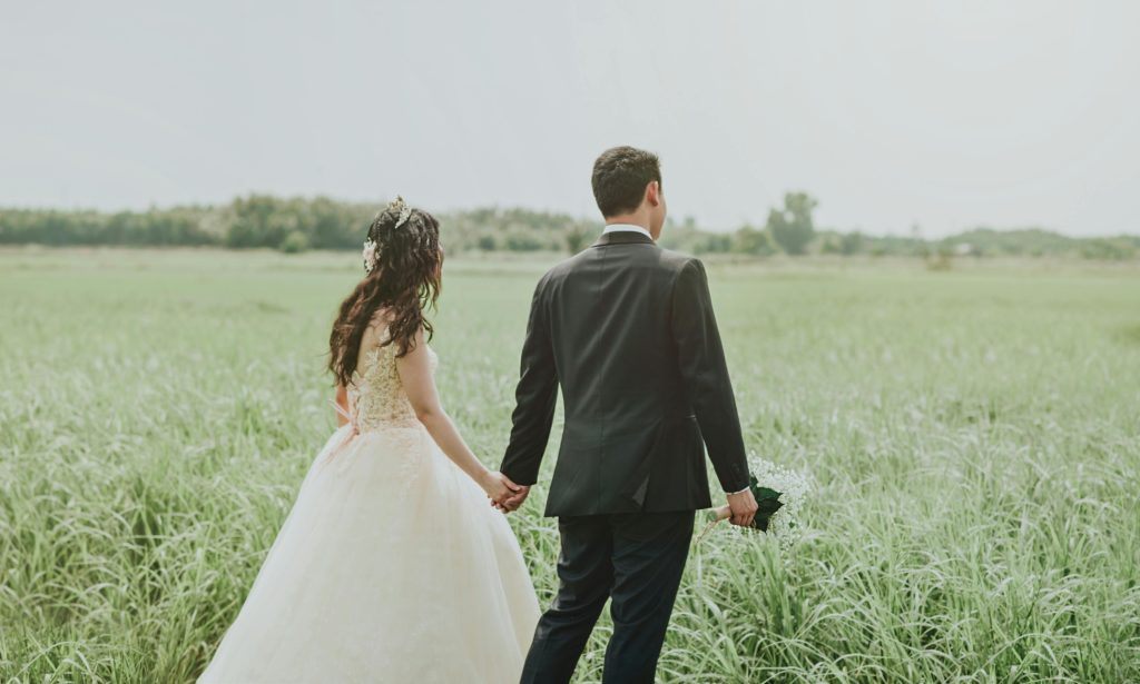 a newly married couple
