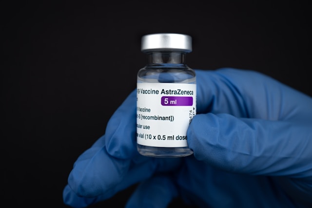 medicine bottle containing vaccine