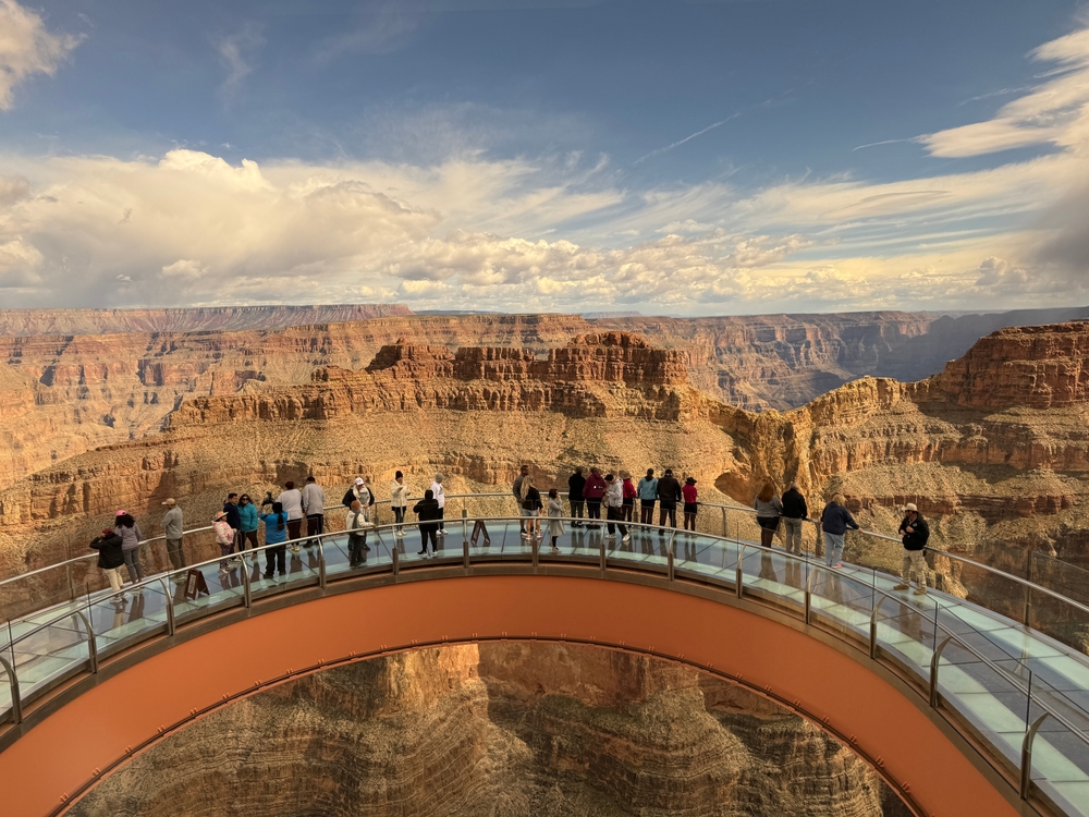 GRAND CANYON WEST, US - Mar 18, 2024: The Grand Canyon West Skywalk view