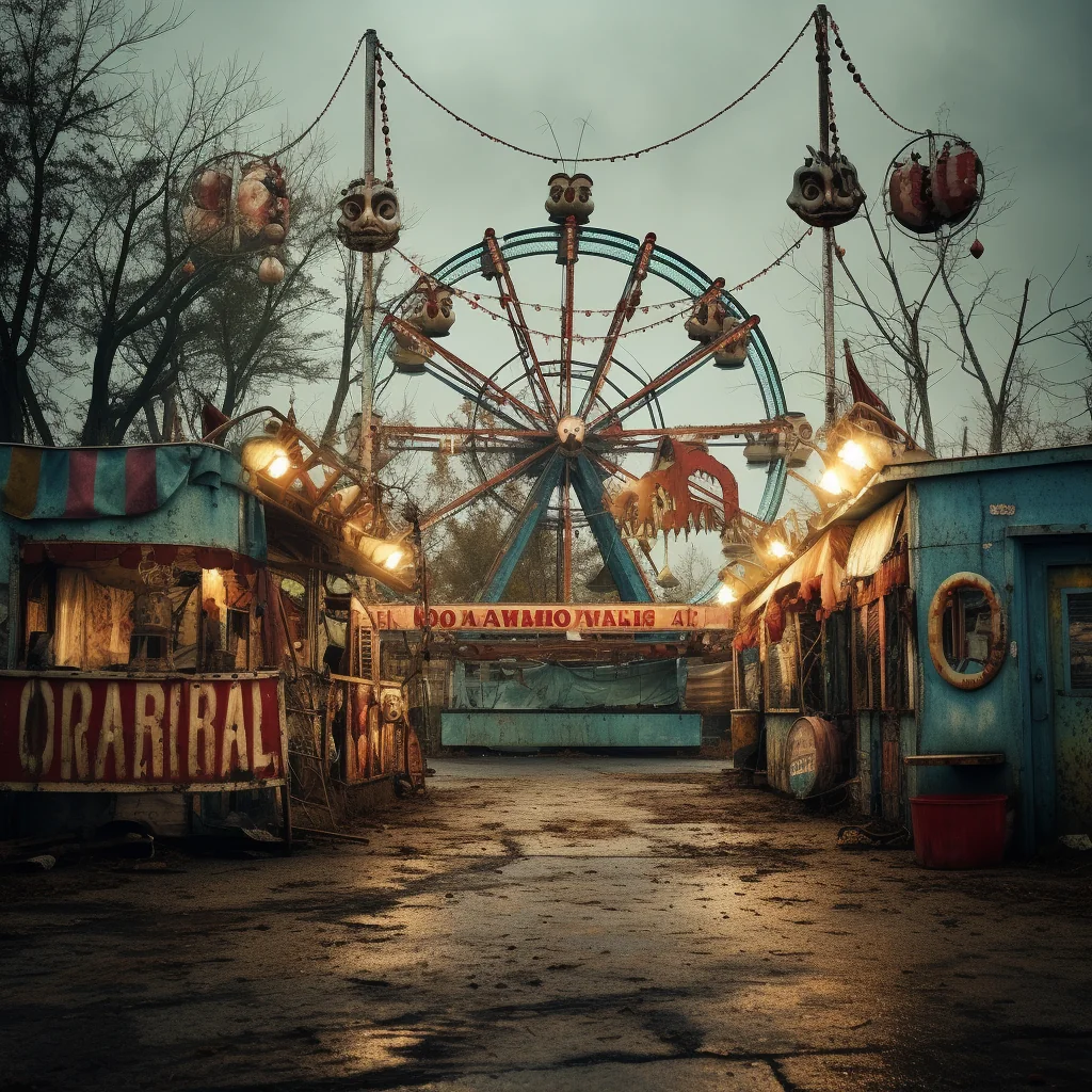 The Abandoned Carnival at Night