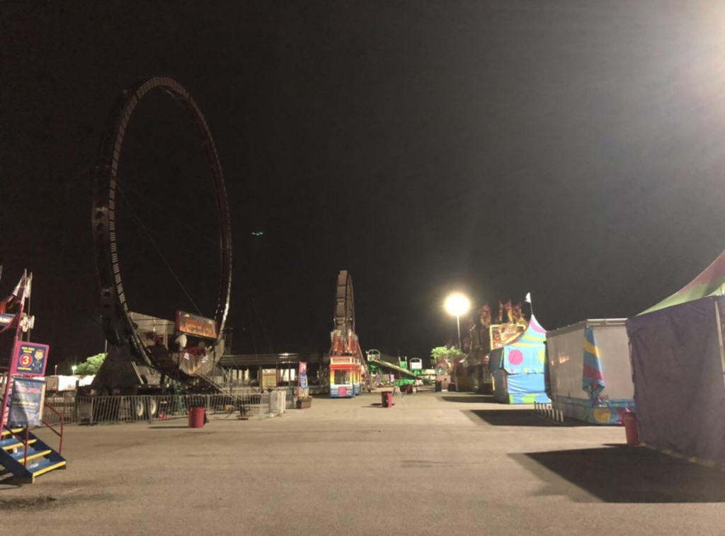 The Deserted Carnival at Night