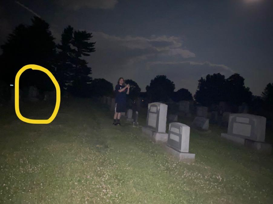 The Ghostly Figure in the Cemetery
