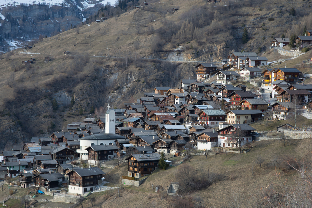 Village of Albinen in Switzerland
